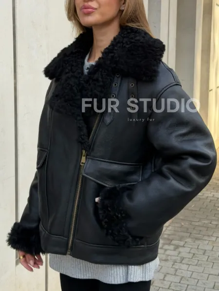 Дубленка авиатор зимняя - фото 6