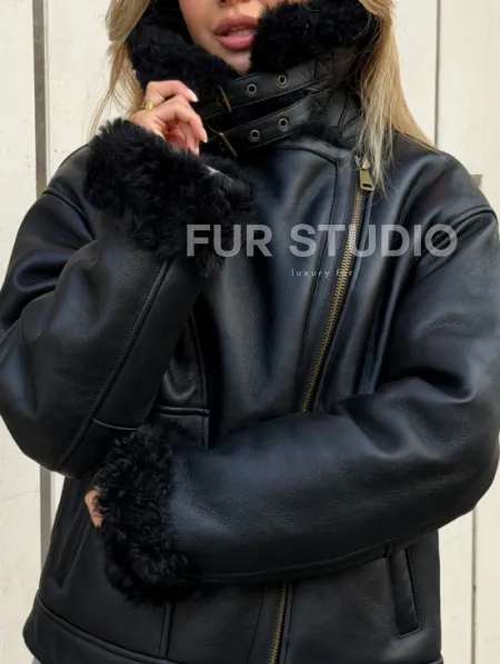 Дубленка авиатор зимняя - фото 4