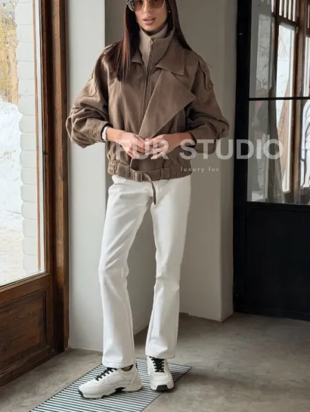 Куртка - бомбер весенняя оверсайз - фото 10