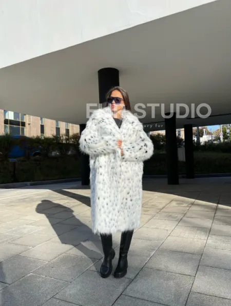 Шуба из экомеха под рысь - фото 6