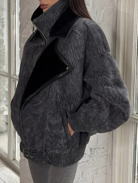 Дубленка - косуха из овчины керли 