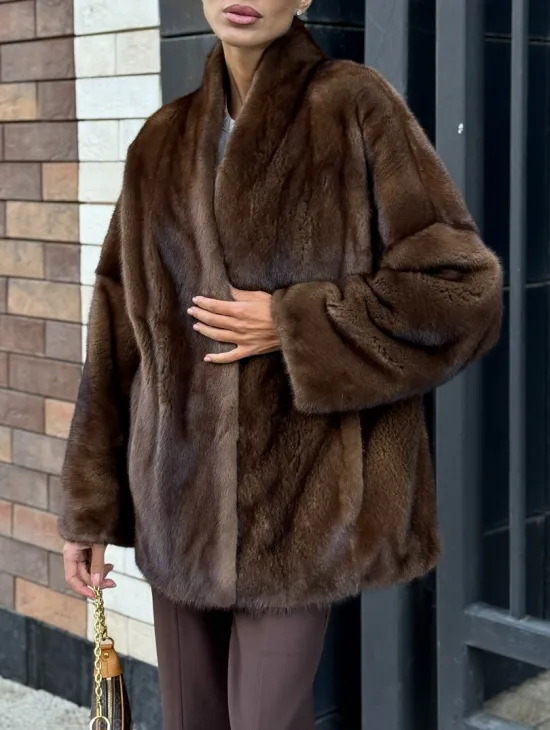 Модная шуба из норки 2025 - фото 1