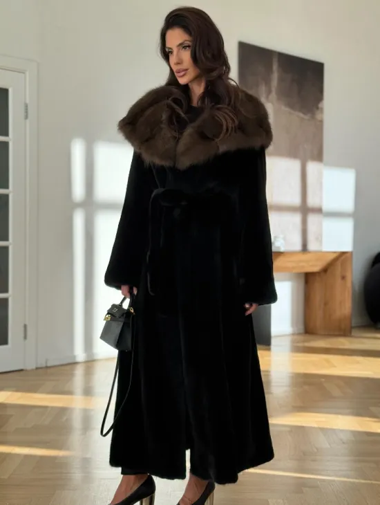 Шуба из меха норки BLACKGLAMA - фото 6