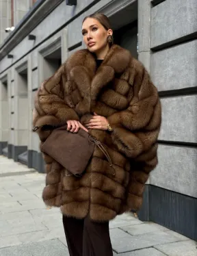 Шуба из куницы оверсайз - фото 11