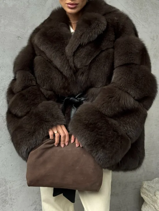 Шуба из песца под соболь - фото 2