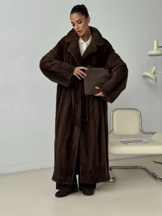 Длинная норковая шуба - фото 4