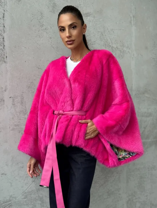 Короткая шуба из меха норки - фото 0