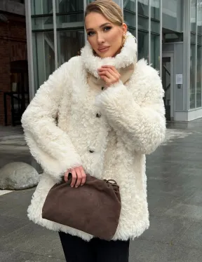 Белая шубка из тиградо - фото 0