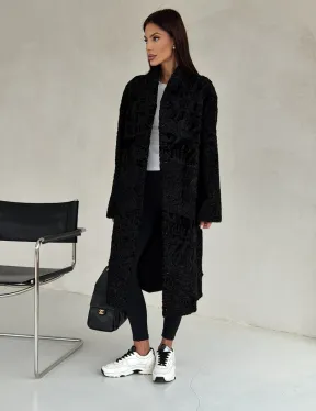 Черная шуба из каракуля - фото 8