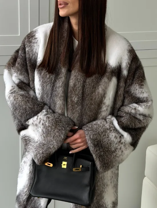 Натуральная шуба из норки крестовки Premium - фото 1