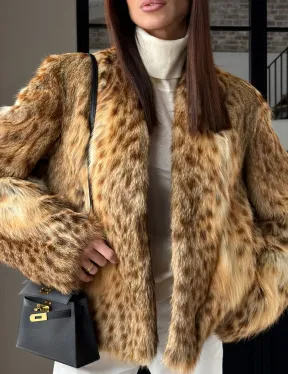 Меховой жакет - шуба из оцелота - фото 3