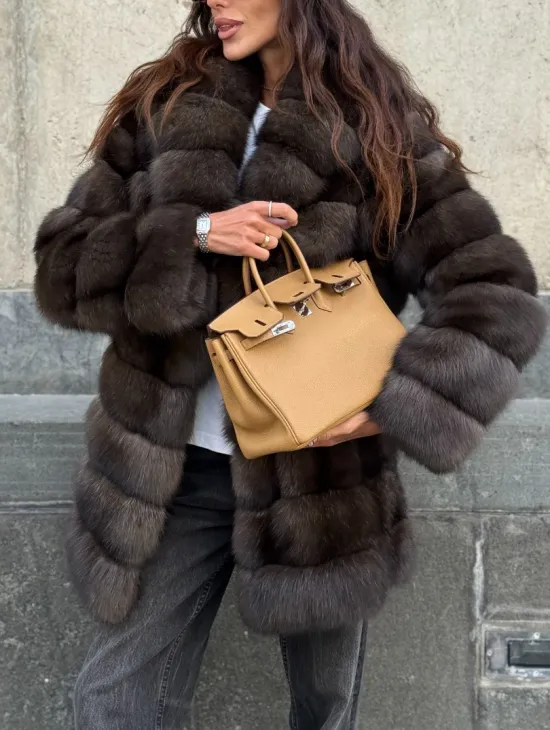 Шуба из меха баргузинского соболя - седина 2 - фото 3